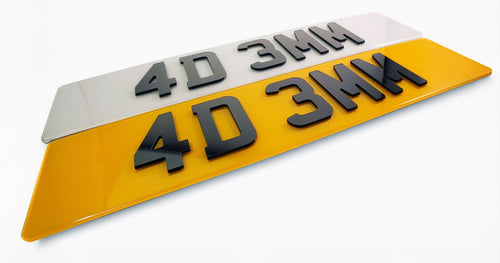 4D Ghost Matte Number Plates( FRONT & REAR) - ASAP Hand car Wash & Detailing Centre