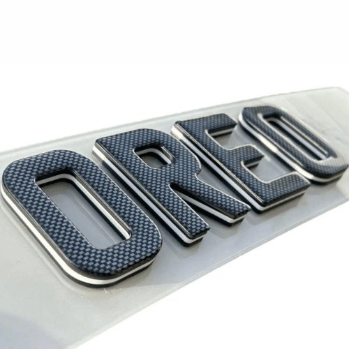 Carbon Oreo Showplates ( FRONT & REAR) - ASAP Hand car Wash & Detailing Centre