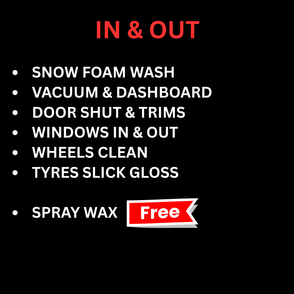 IN & OUT HAND CAR WASH - ASAP Hand car Wash & Detailing Centre