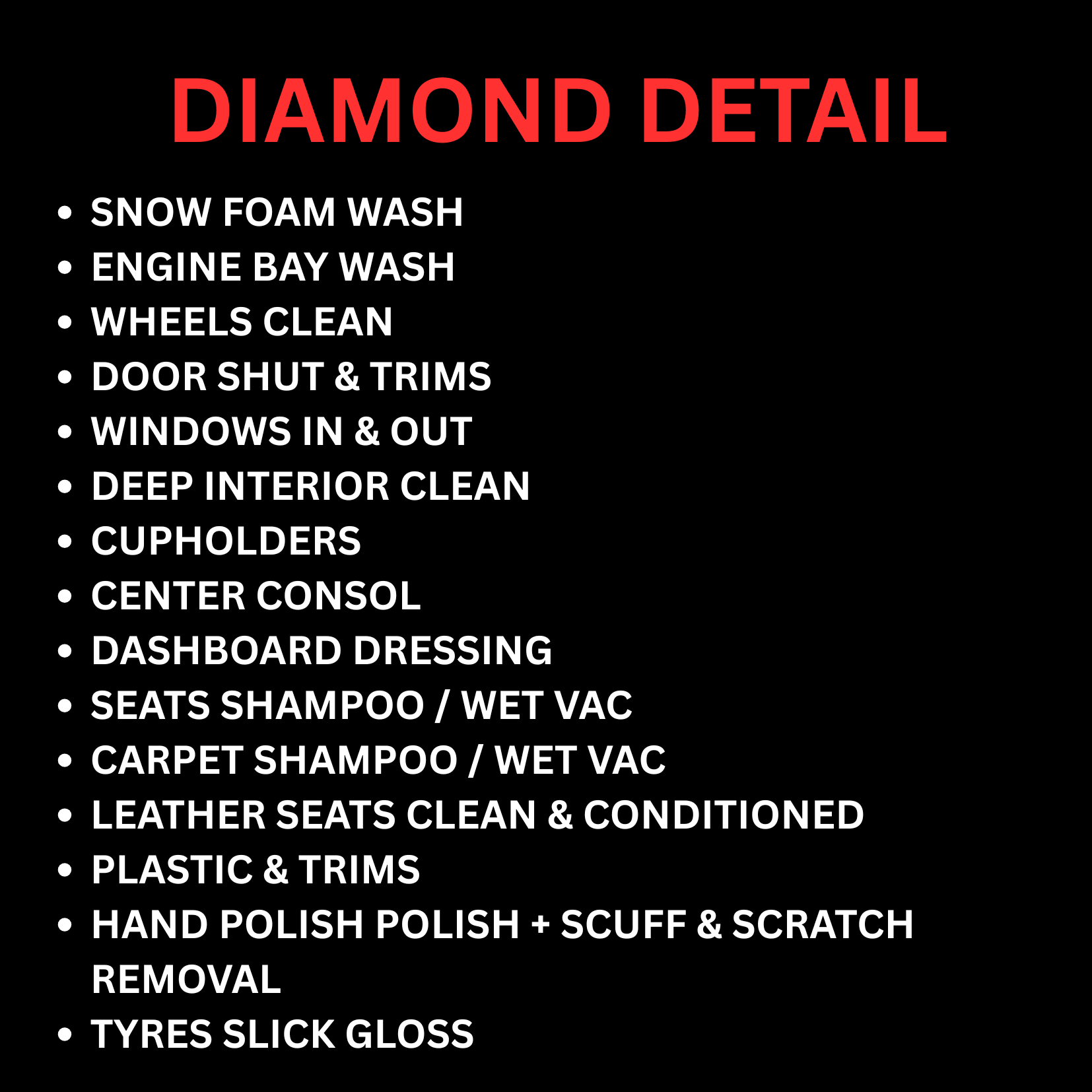 DIAMOND DETAIL - ASAP Hand car Wash & Detailing Centre